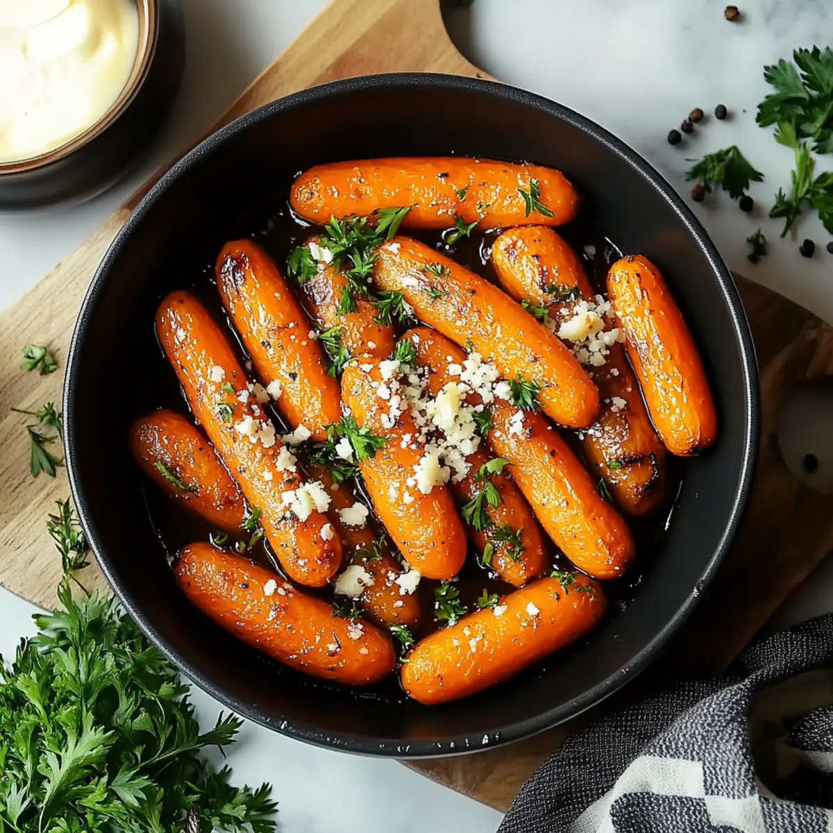 Honey Garlic Butter Roasted Carrots