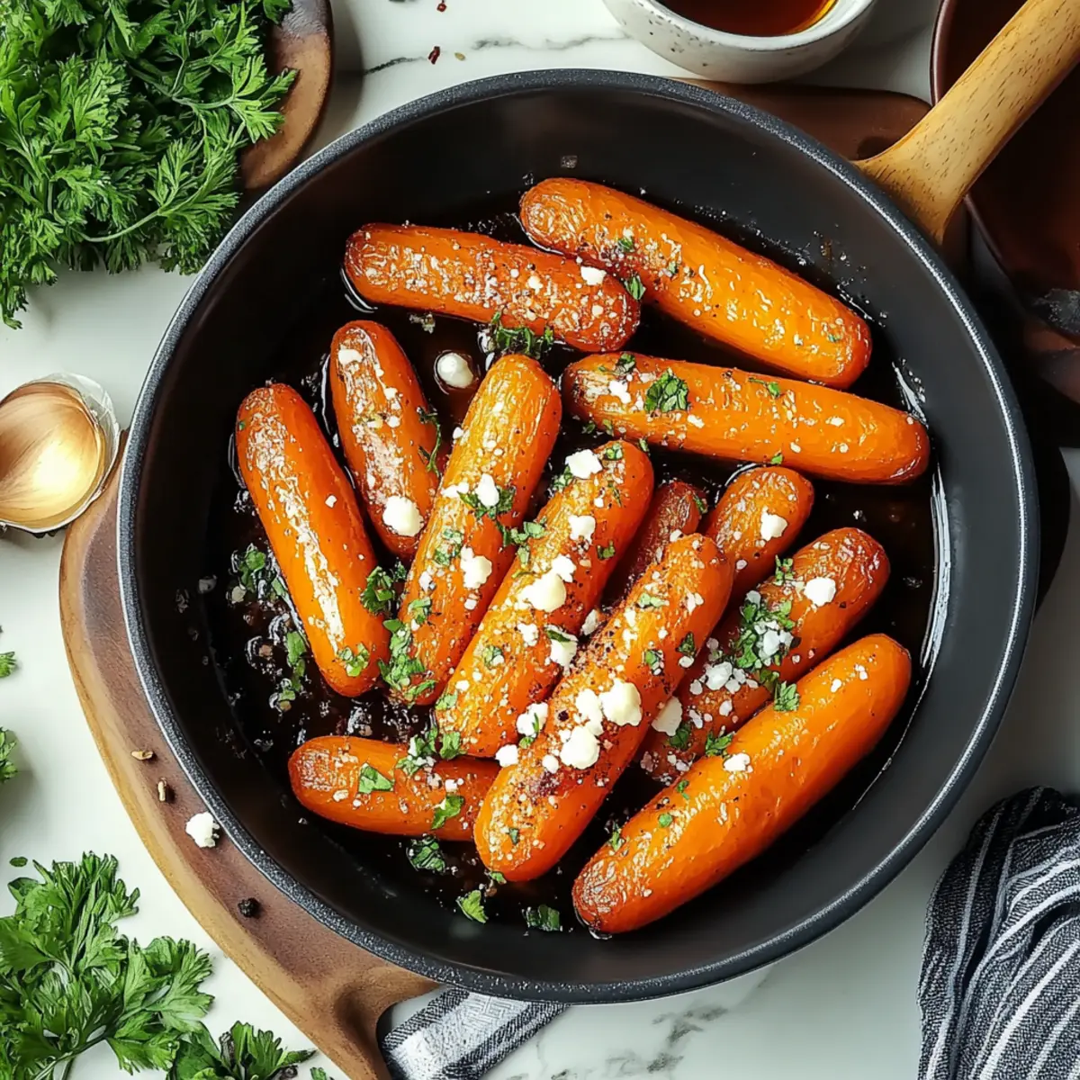 Honey Garlic Butter Roasted Carrots
