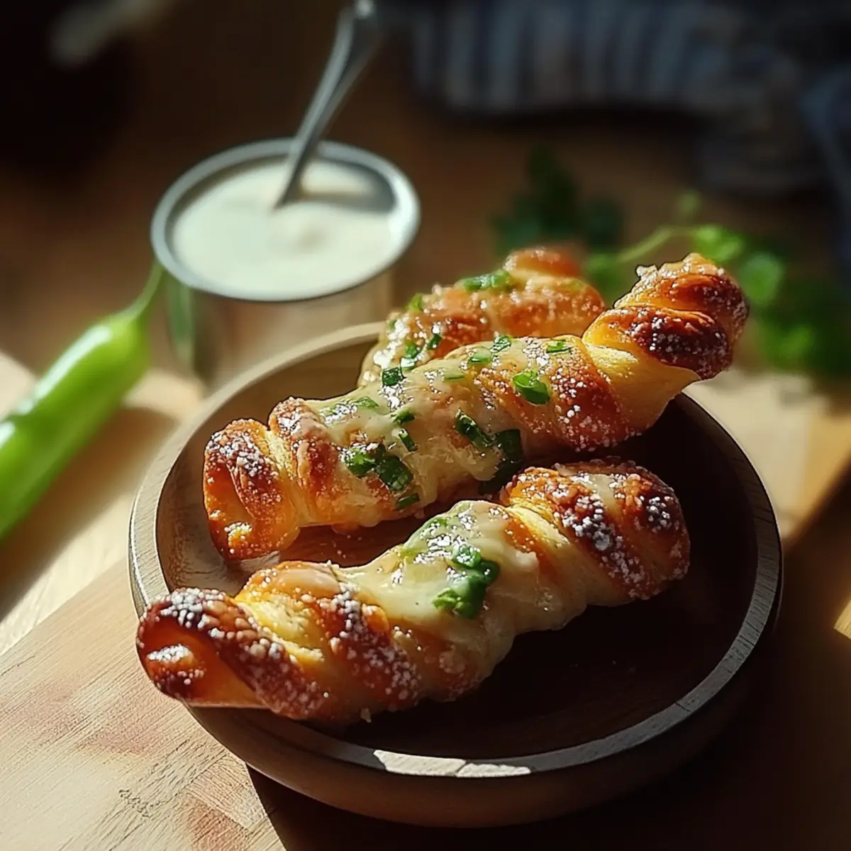 Jalapeños Popper Puff Pastry Twists