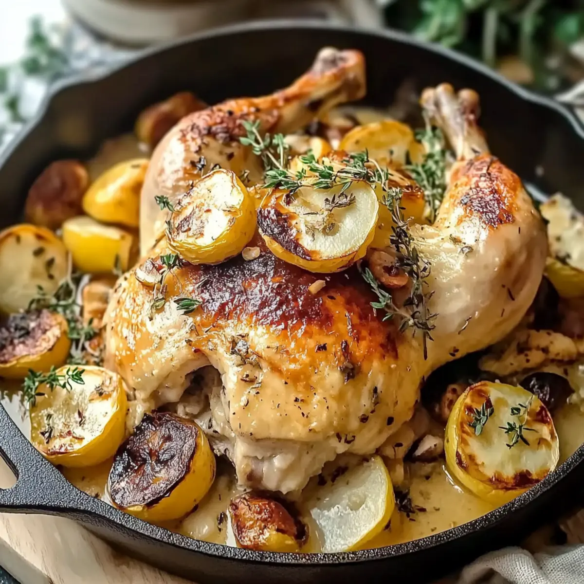 Lemon Herb Pot Roast Chicken