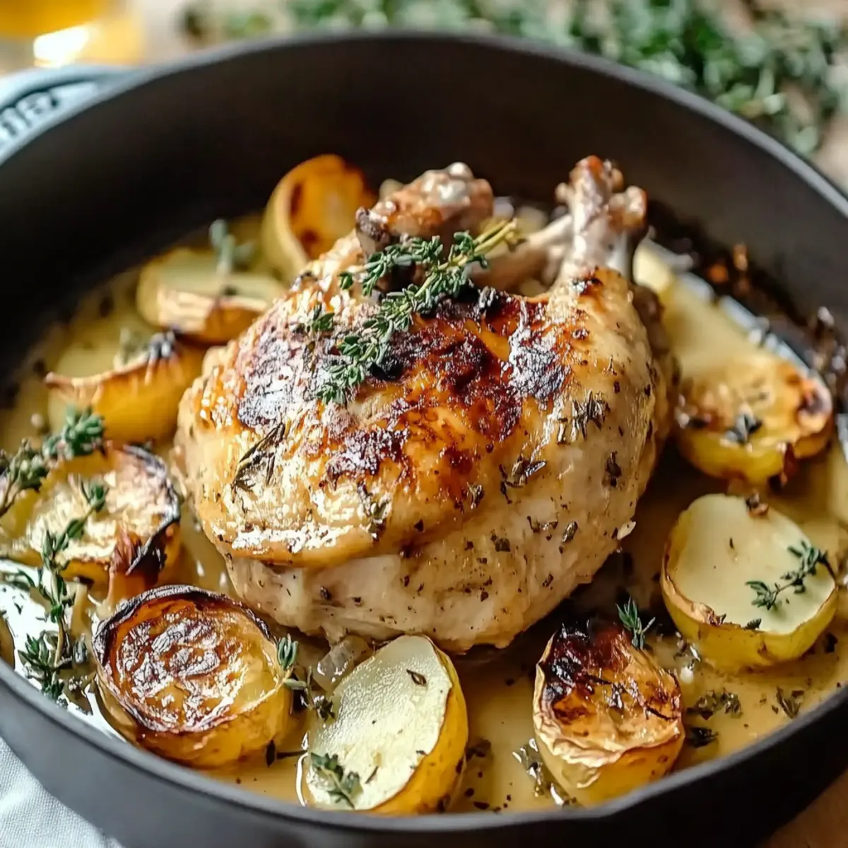 Lemon Herb Pot Roast Chicken
