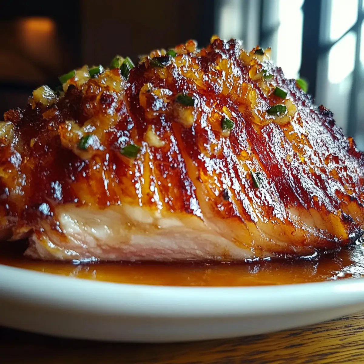 Maple Bourbon Glazed Ham