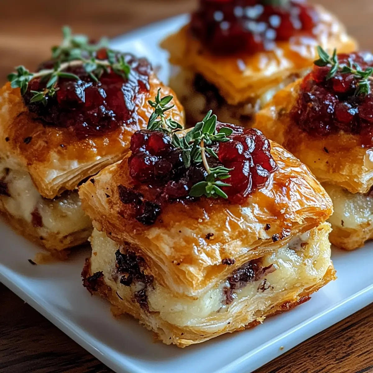 Mini Cranberry Brie Bites