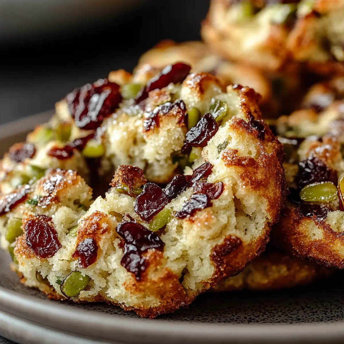 Pistachio Cranberry Wreath Cookies
