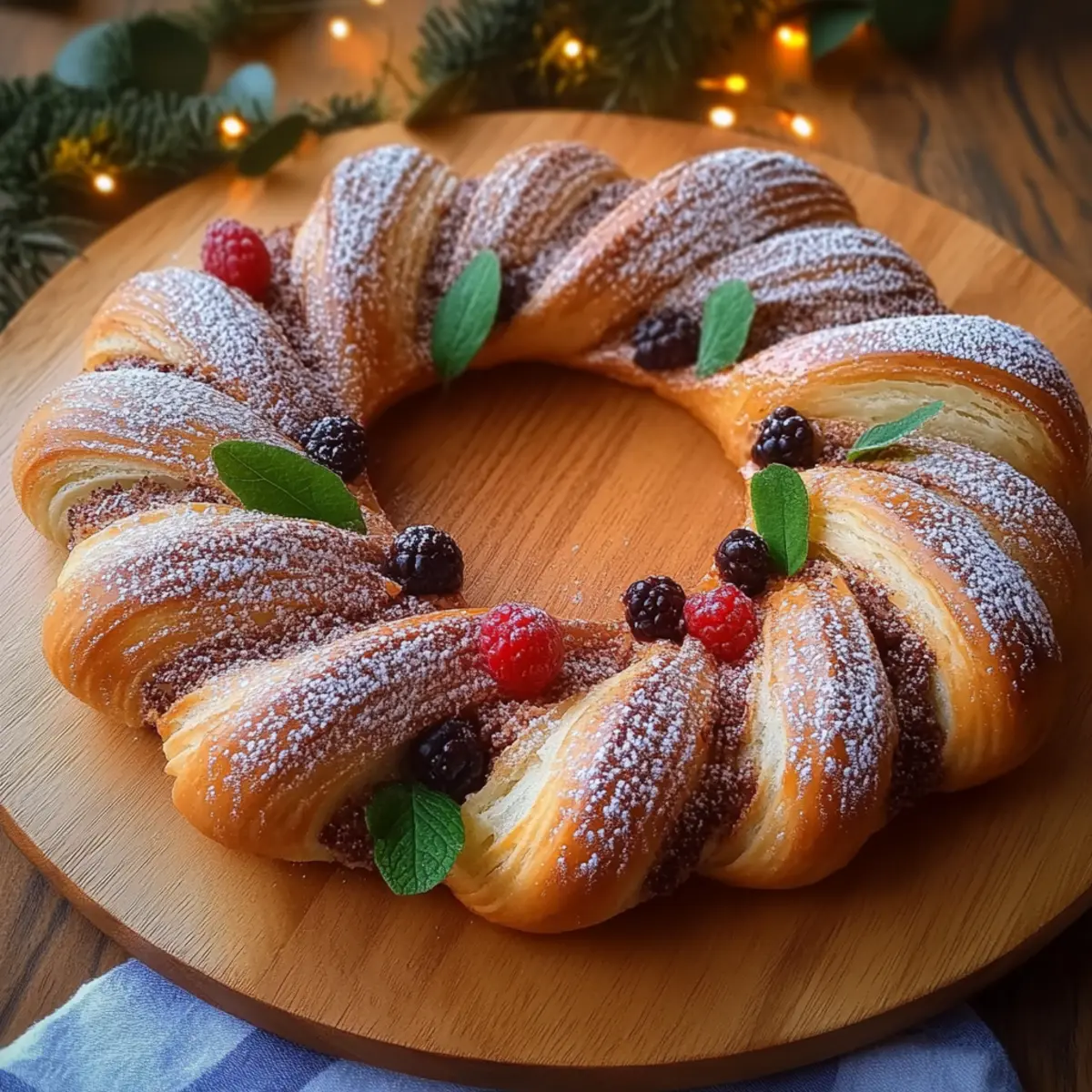 Puff Pastry Crown Filled with Chocolate