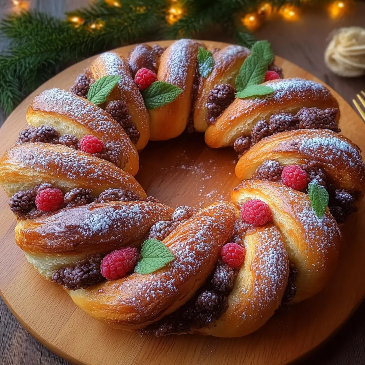 Puff Pastry Crown Filled with Chocolate