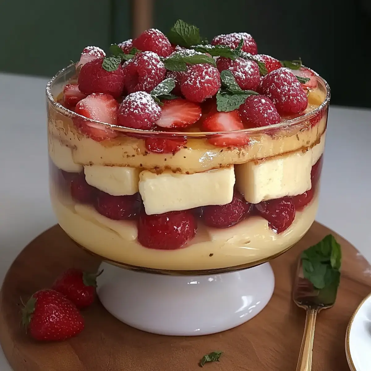 Raspberry and Almond Trifle