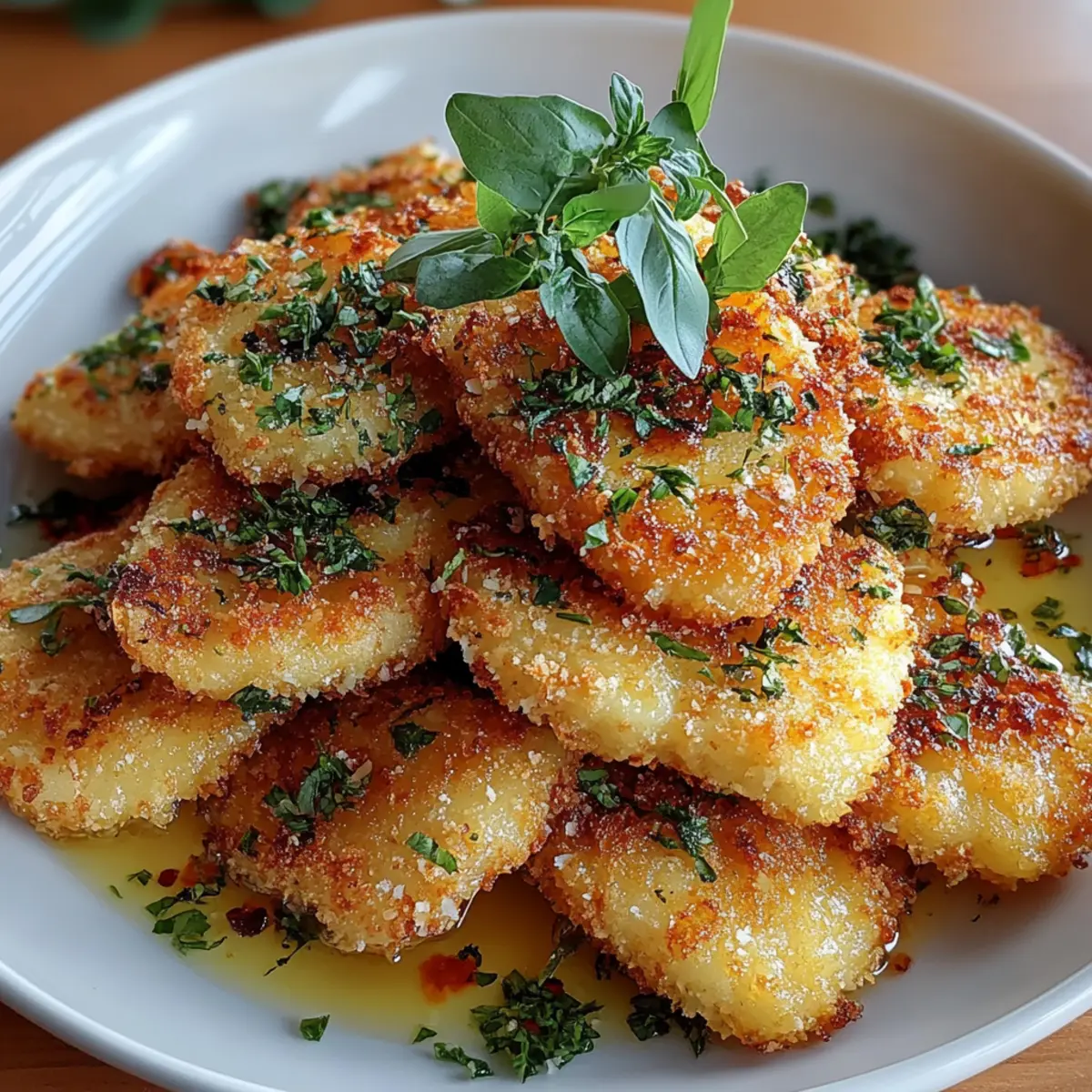 Savory Crispy Fried False with Zesty Herb Infusion