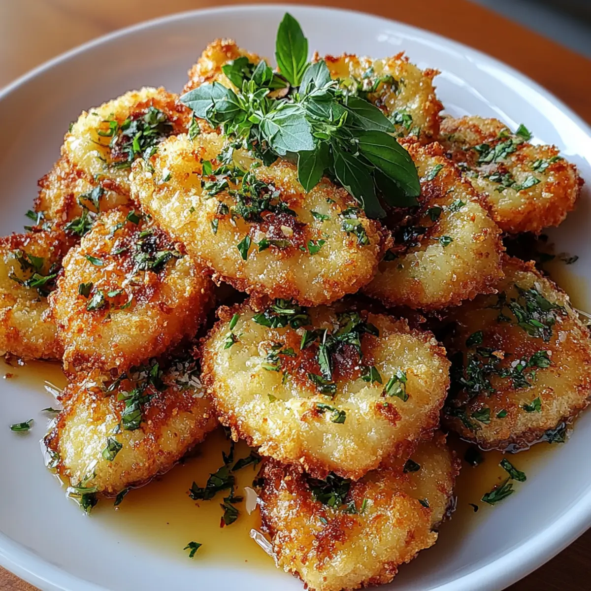 Savory Crispy Fried False with Zesty Herb Infusion