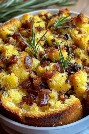 Savory Herb-Infused Baked Cornbread Stuffing