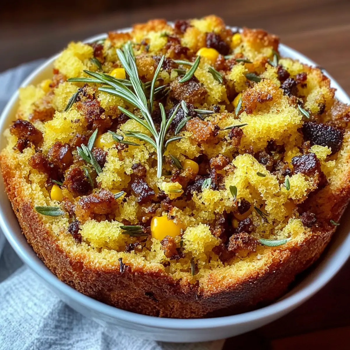 Savory Herb-Infused Baked Cornbread Stuffing