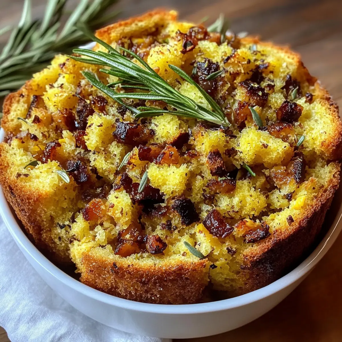 Savory Herb-Infused Baked Cornbread Stuffing