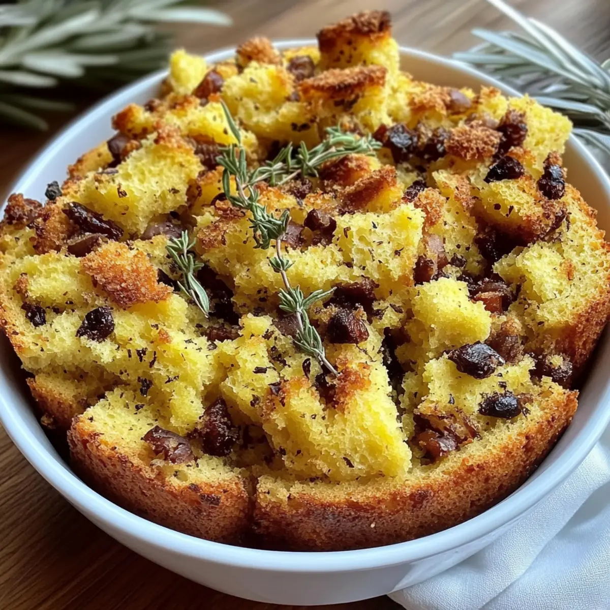 Savory Herb-Infused Baked Cornbread Stuffing