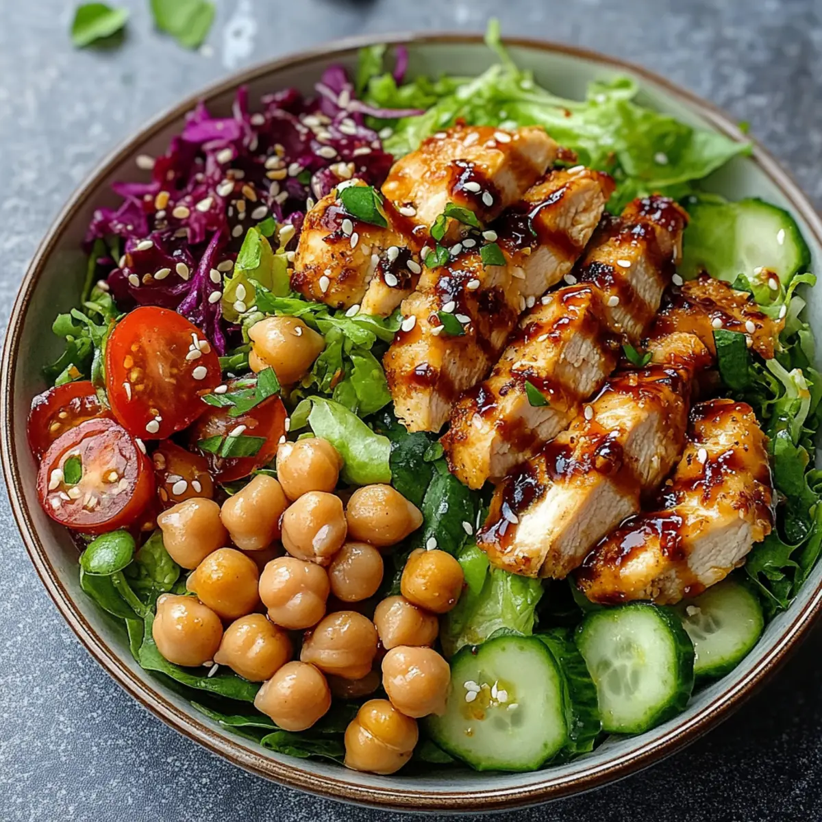 Sesame Chicken and Chickpea Salad