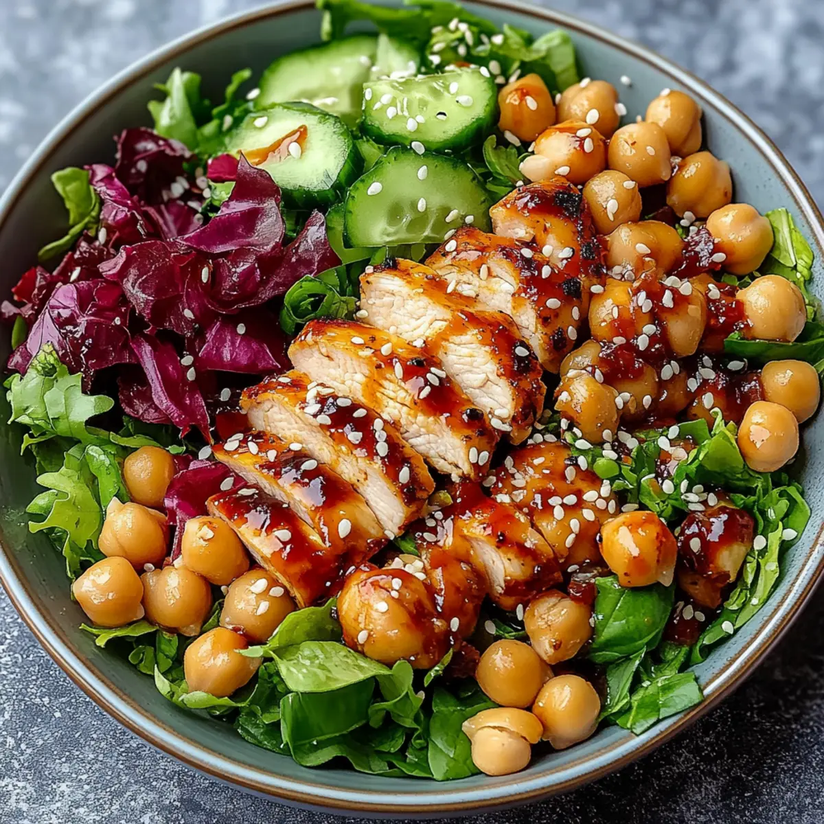 Sesame Chicken and Chickpea Salad