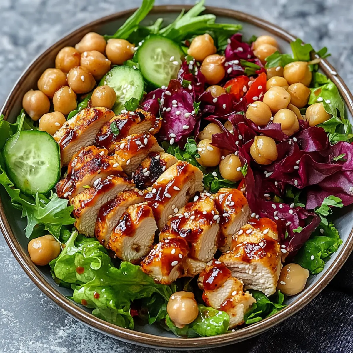 Sesame Chicken and Chickpea Salad