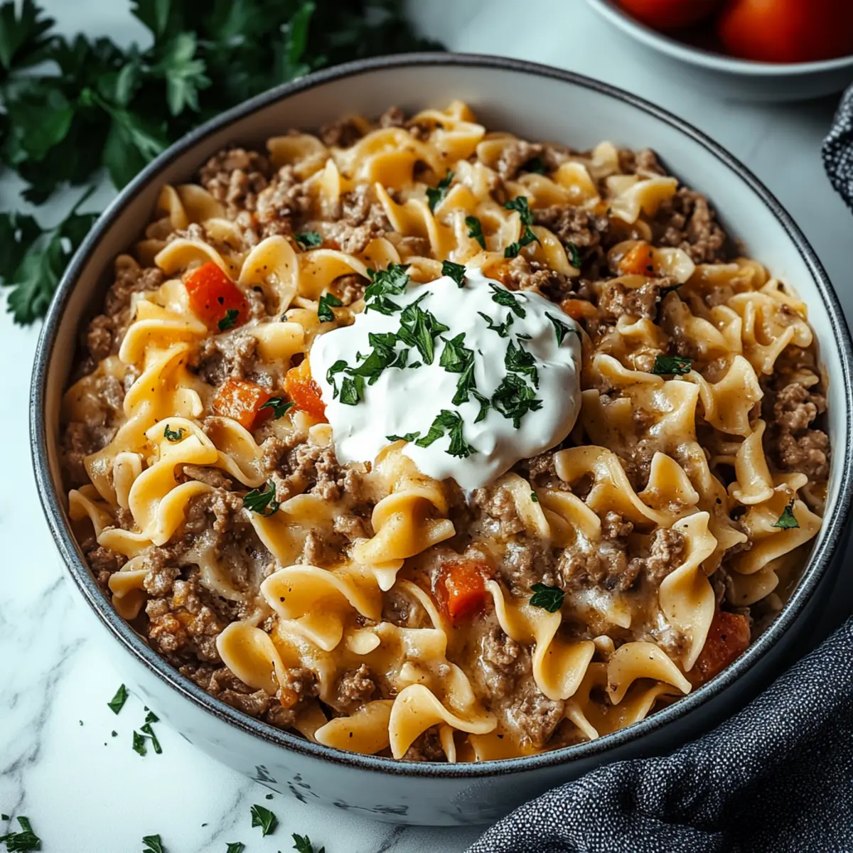 Sour Cream Beef Noodle Casserole