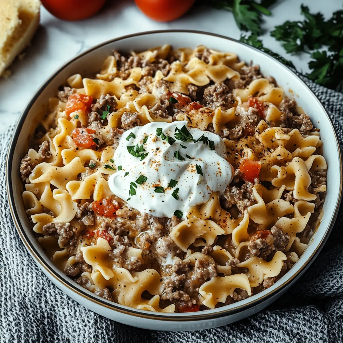 Sour Cream Beef Noodle Casserole