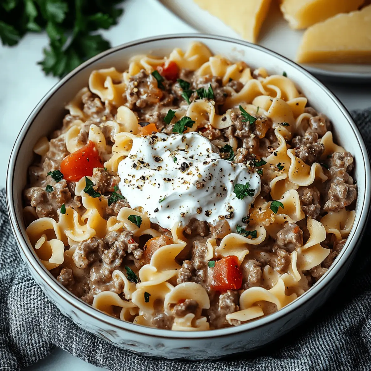 Sour Cream Beef Noodle Casserole