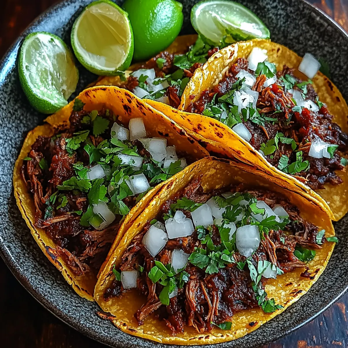 Spicy Slow-Cooked Mexican Birria Tacos