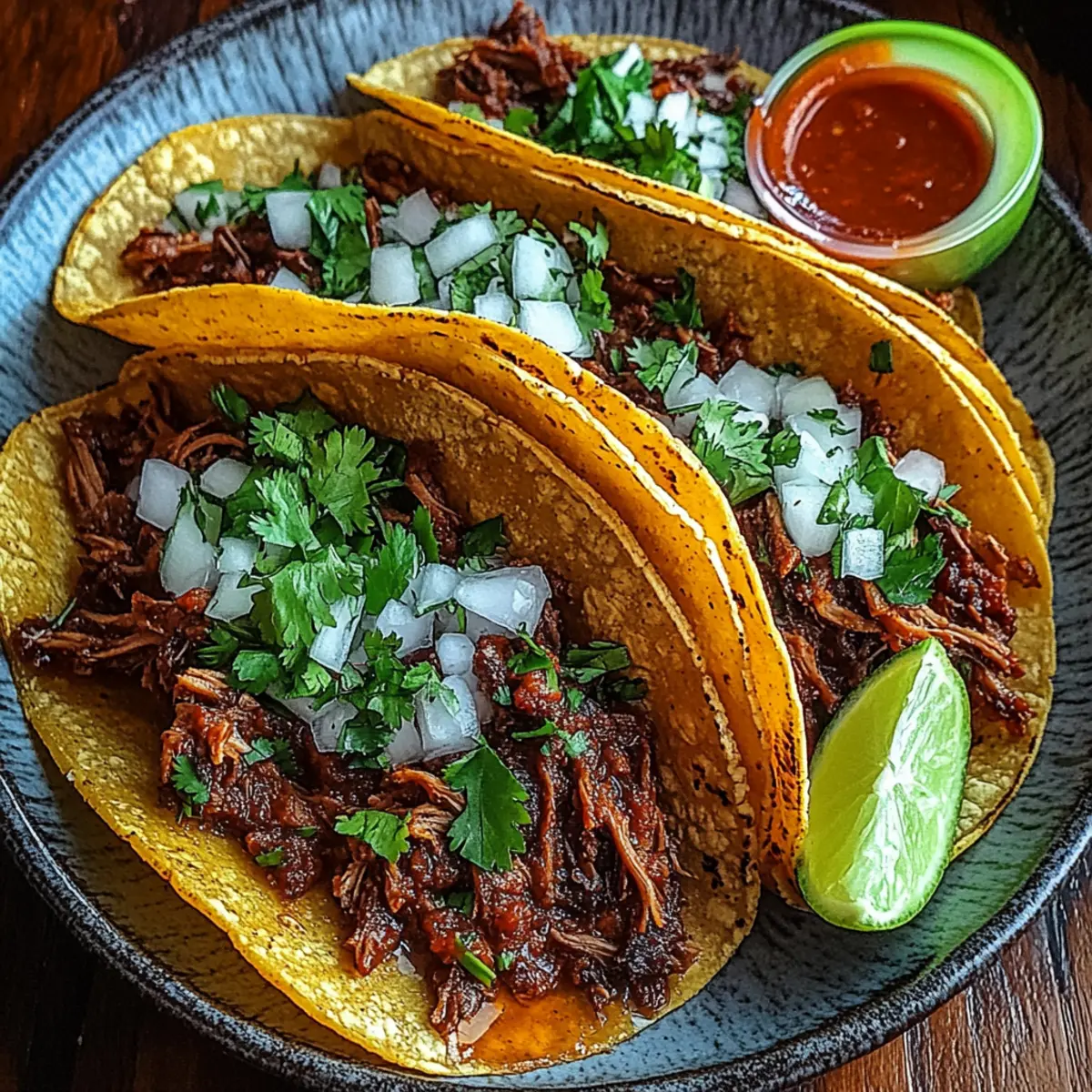 Spicy Slow-Cooked Mexican Birria Tacos