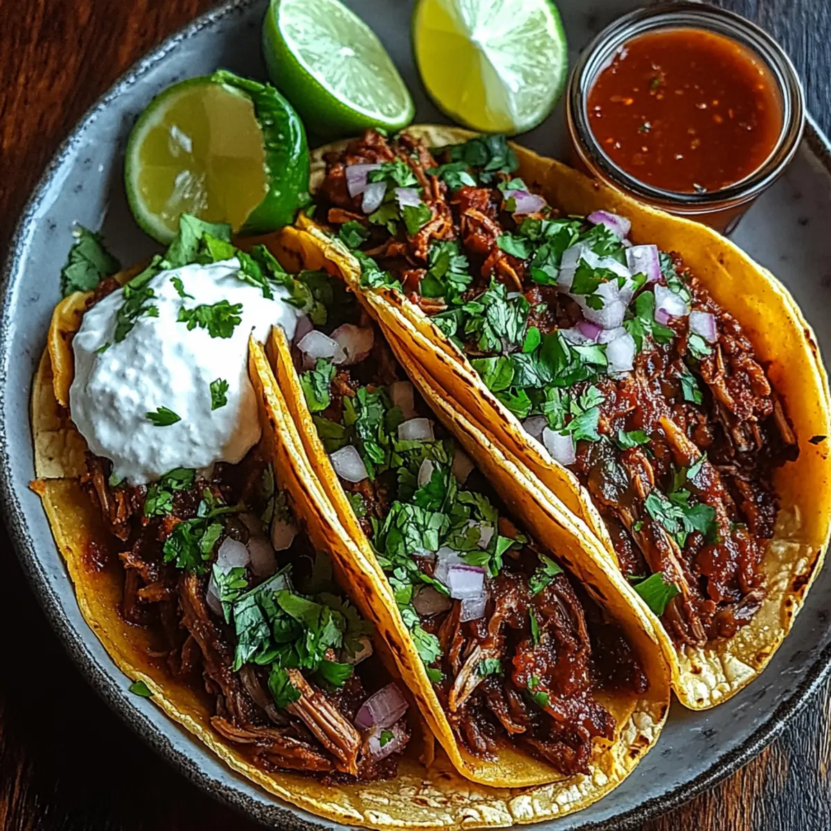 Spicy Slow-Cooked Mexican Birria Tacos