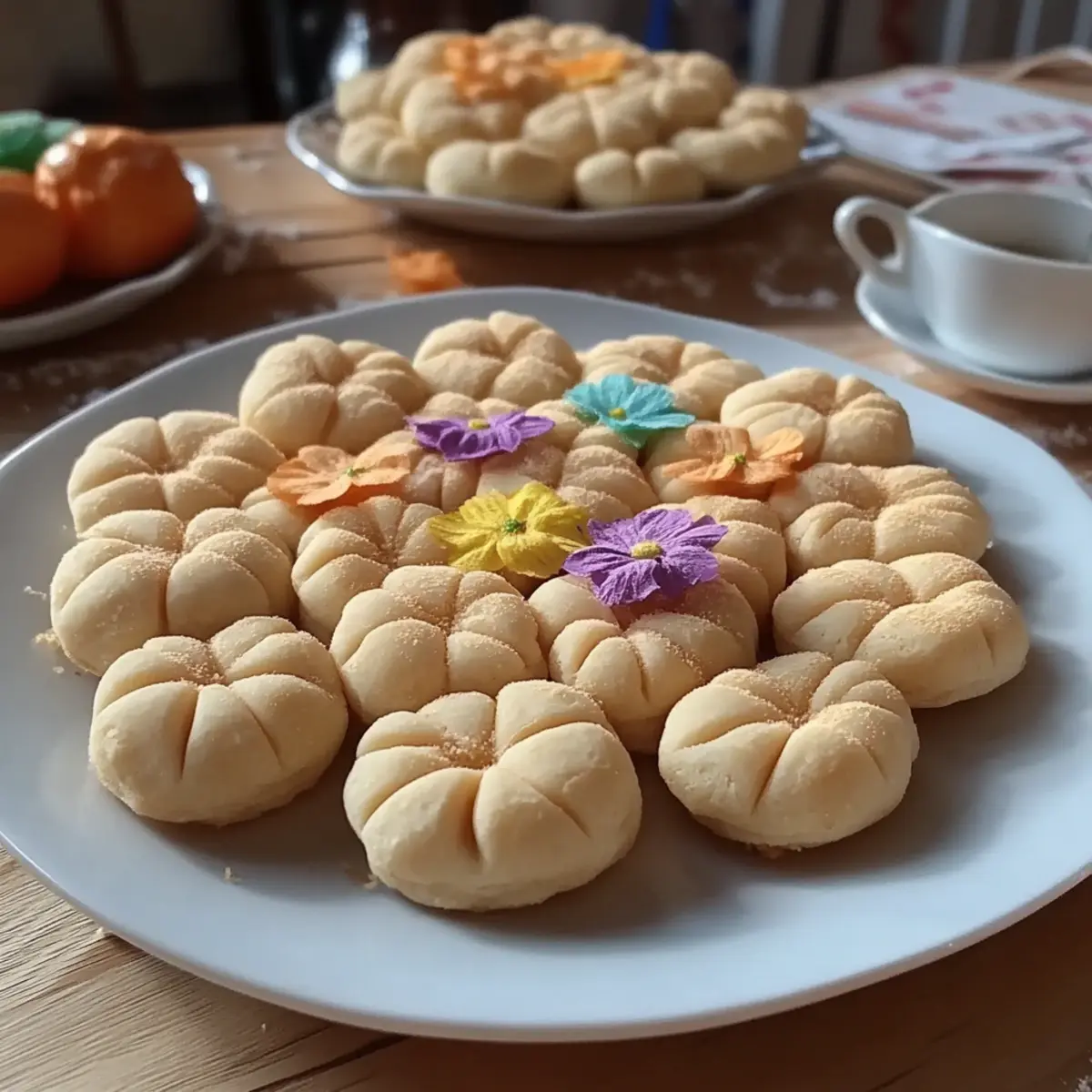Spring Flower Shortbread Cookies