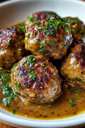 Stuffed Meatballs in Guinness Gravy