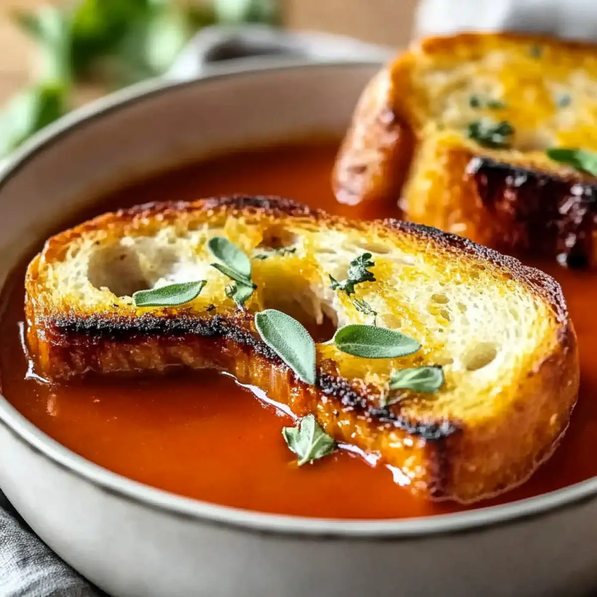 Tomato Soup with Grilled Cheese