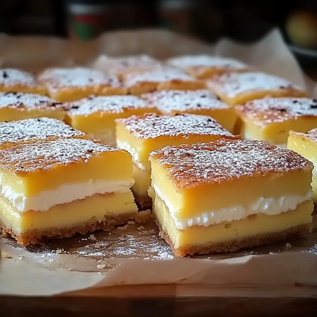 Vanilla Custard Cream Squares