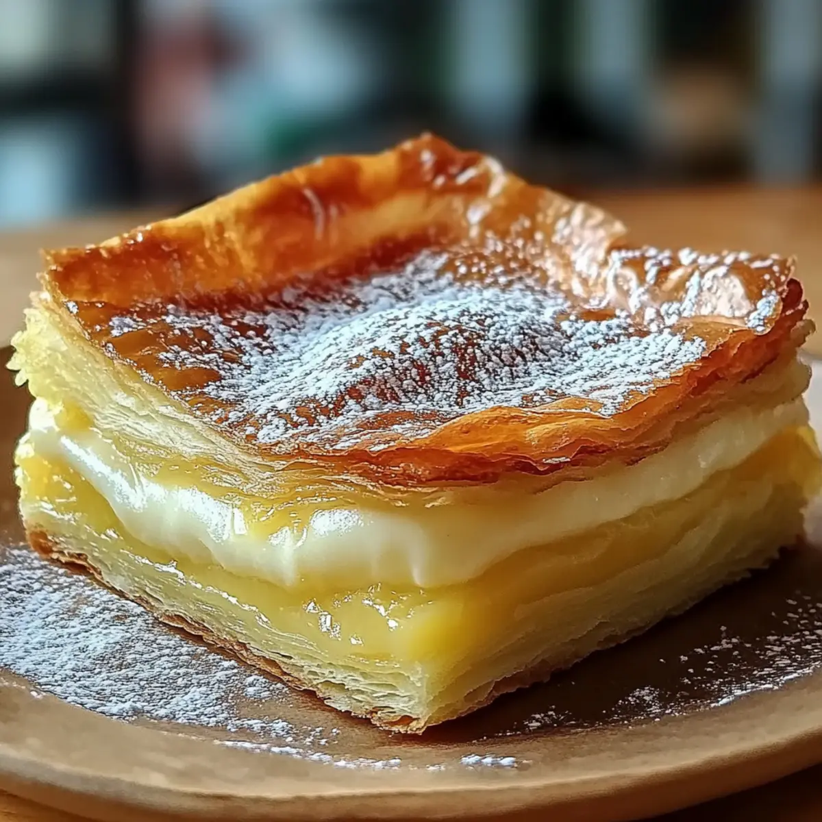 Vanilla Custard Puff Pastry Cake
