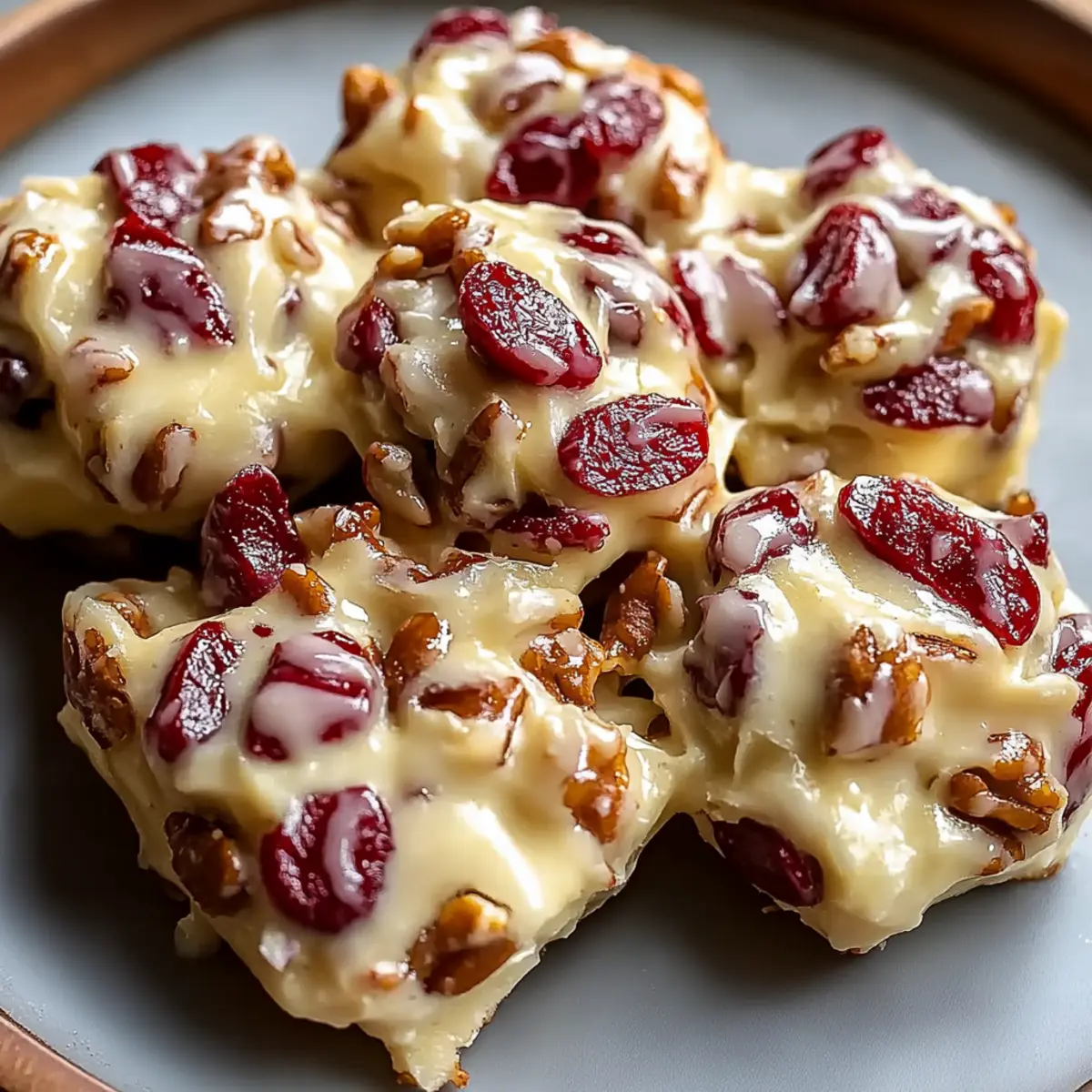 White Chocolate Cranberry Pecan Clusters