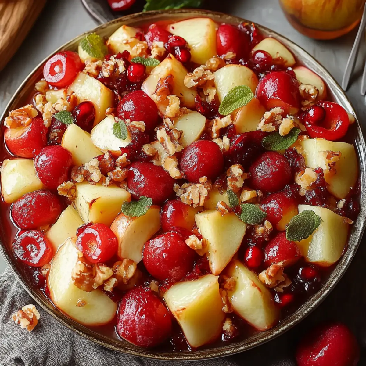 Winter Fruit Salad with Cinnamon Vanilla Dressing