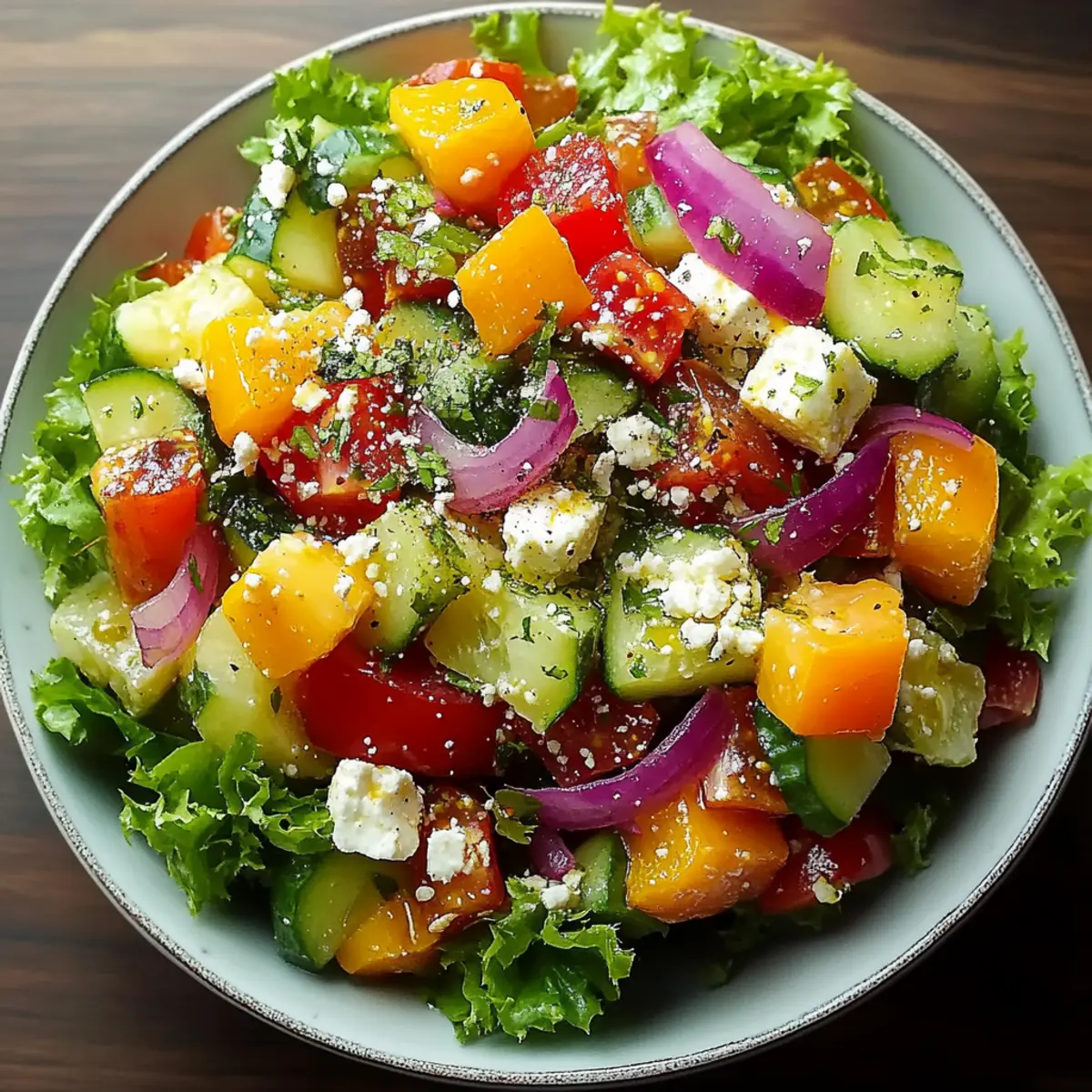 Zesty Crunchy Divorce Salad with Fresh Vegetables