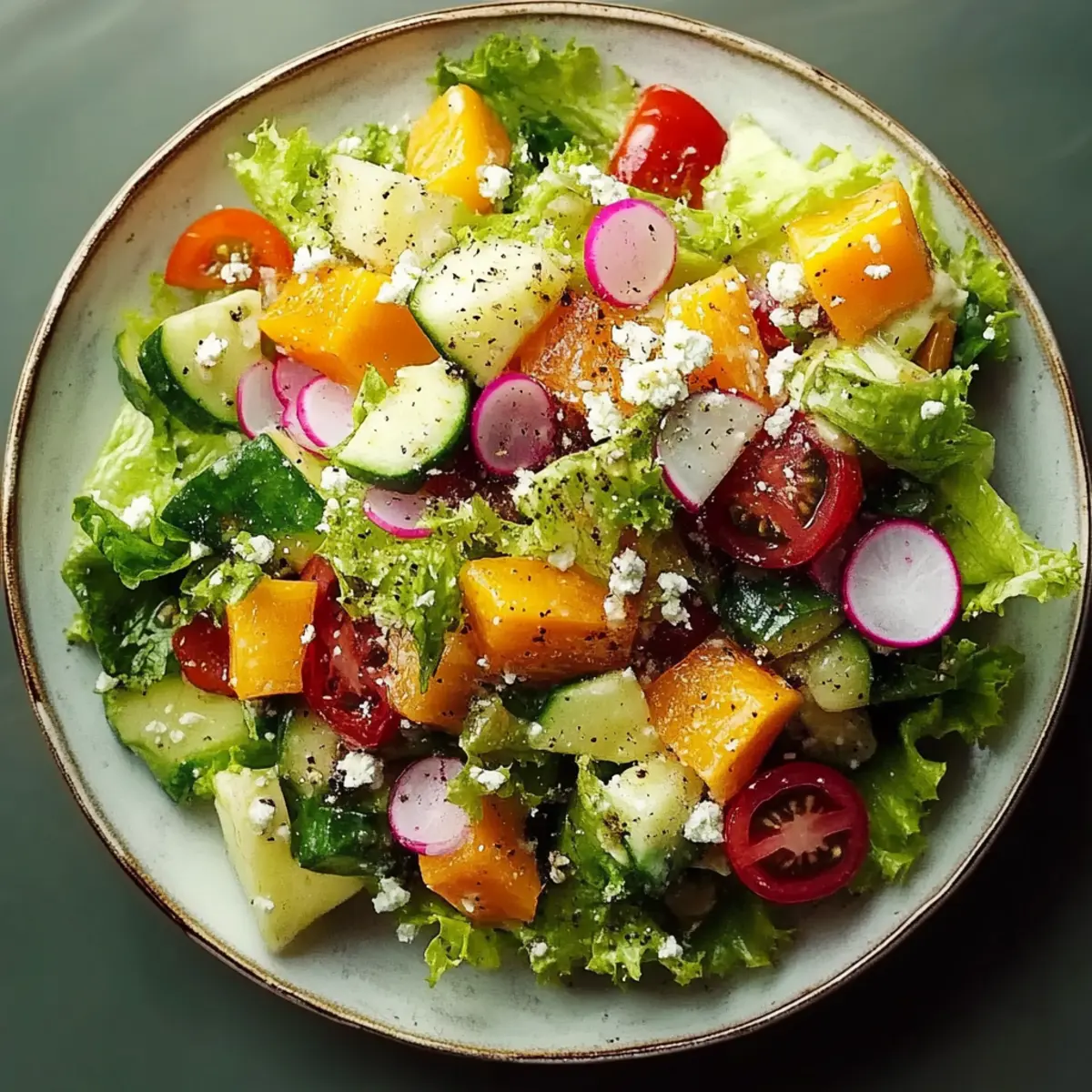 Zesty Crunchy Divorce Salad with Fresh Vegetables