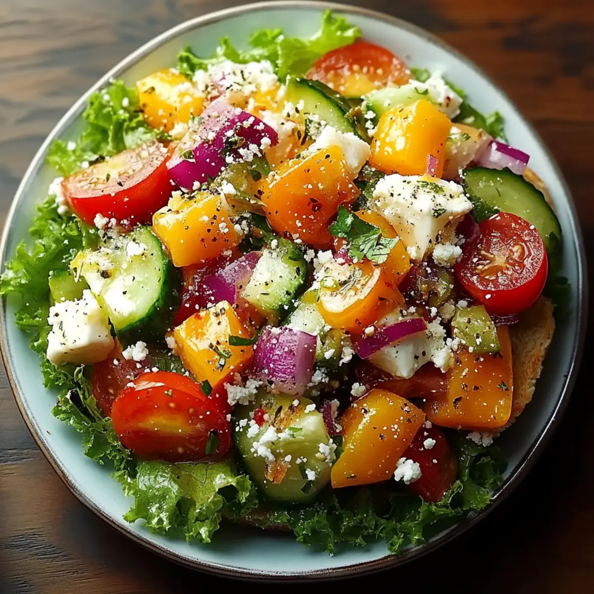 Zesty Crunchy Divorce Salad with Fresh Vegetables