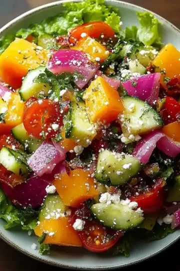 Zesty Crunchy Divorce Salad with Fresh Vegetables