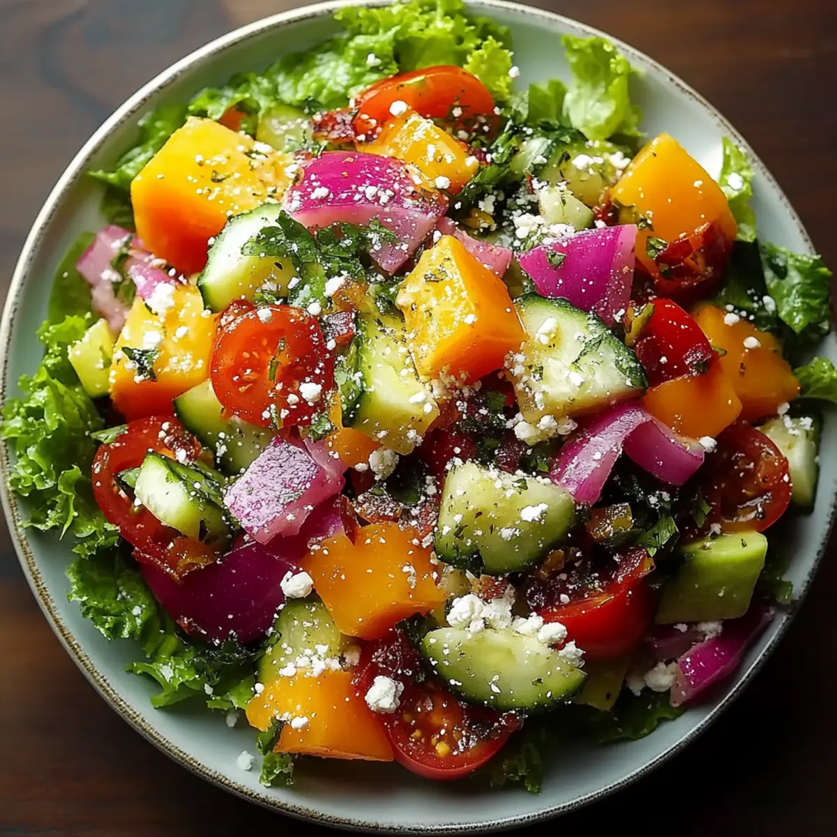 Zesty Crunchy Divorce Salad with Fresh Vegetables