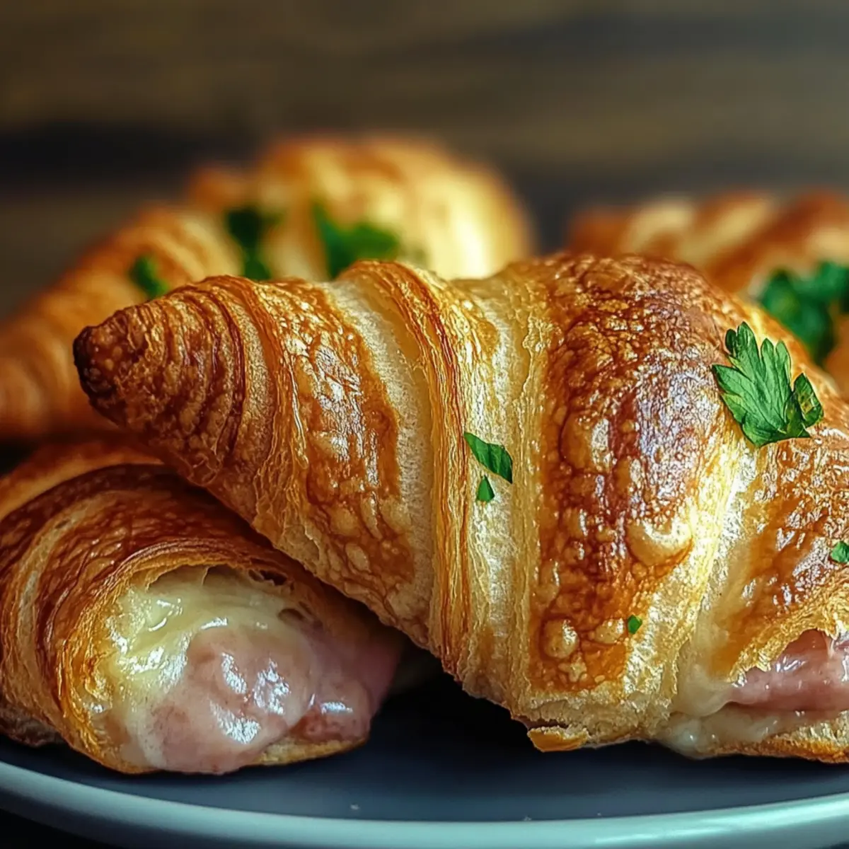 Air Fryer Ham Cheese Croissants