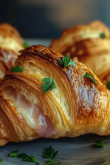 Air Fryer Ham Cheese Croissants