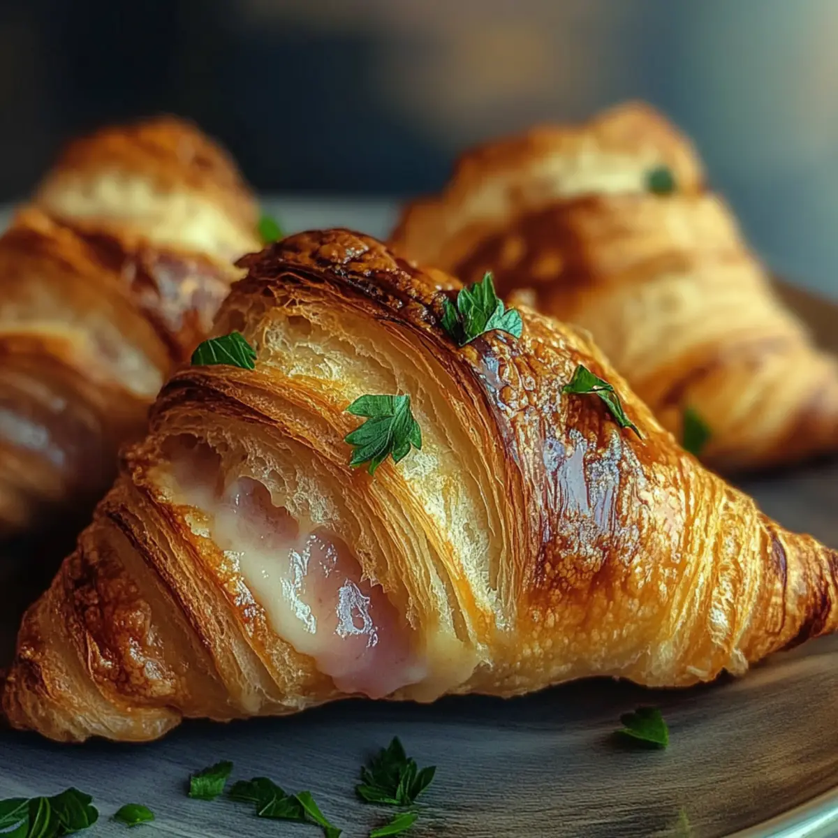 Air Fryer Ham Cheese Croissants