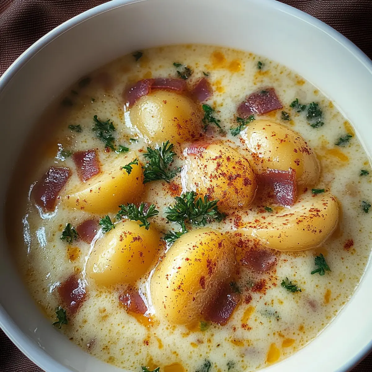 Bacon Cheddar Gnocchi Soup