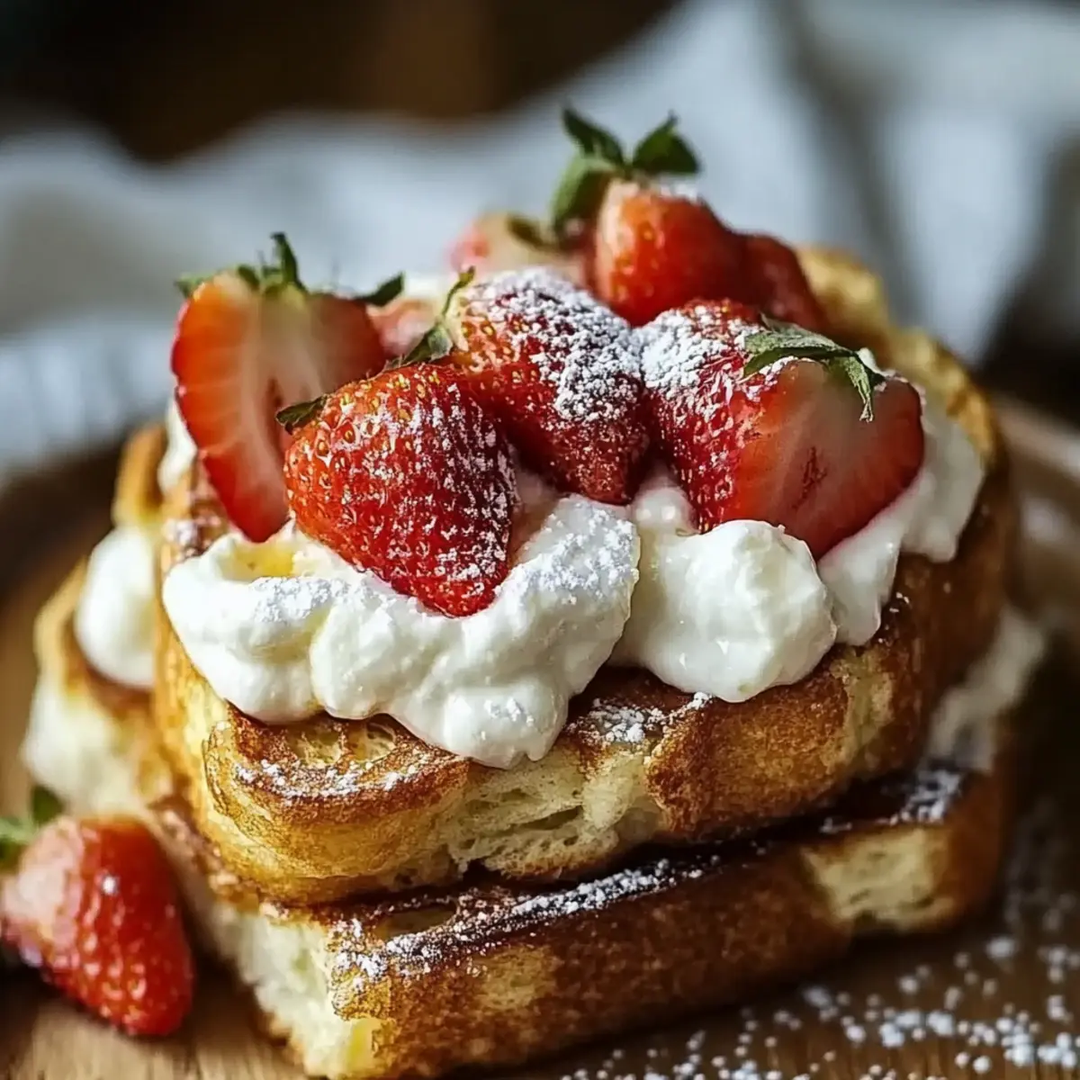 Baked Strawberries and Cream French Toast