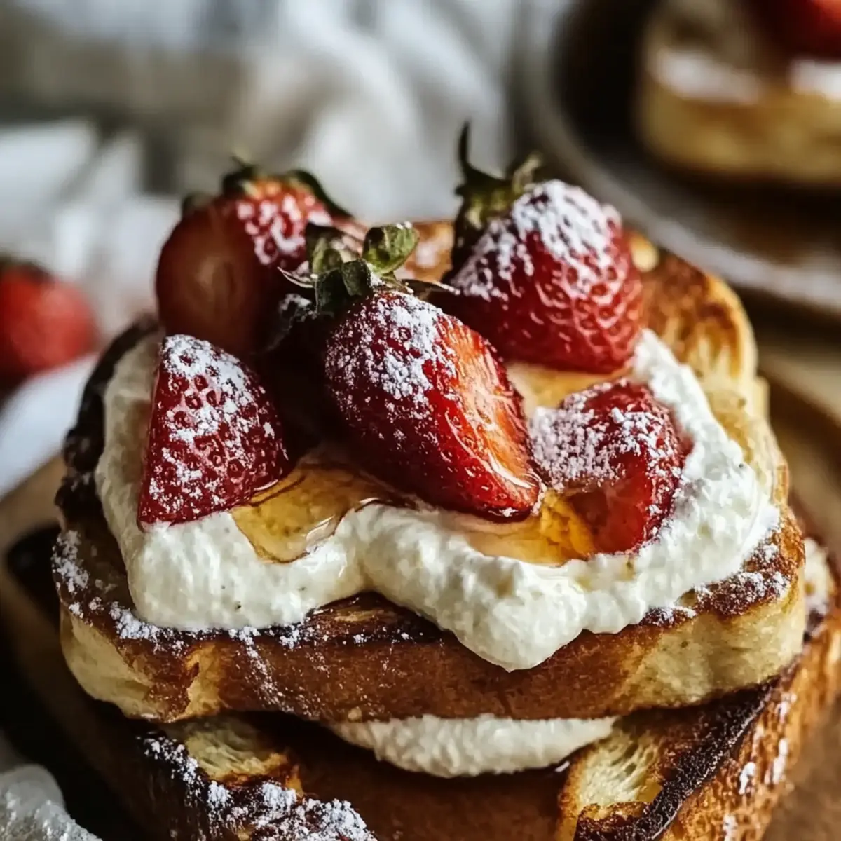 Baked Strawberries and Cream French Toast
