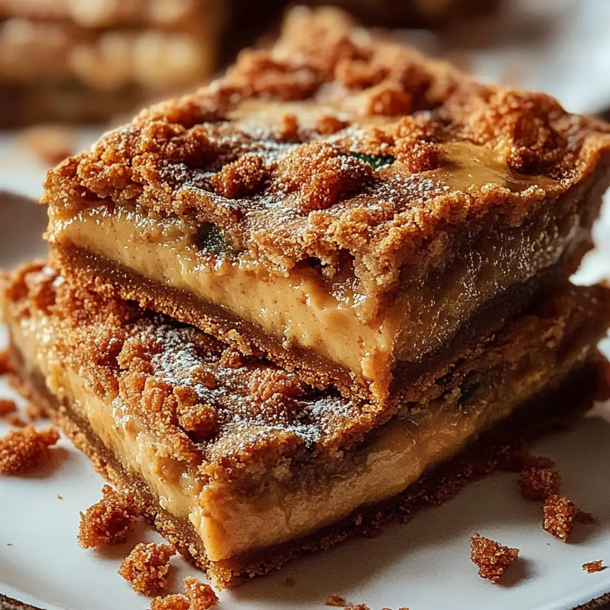 Biscoff Blondies Chewy Cookie Butter Dessert Bars