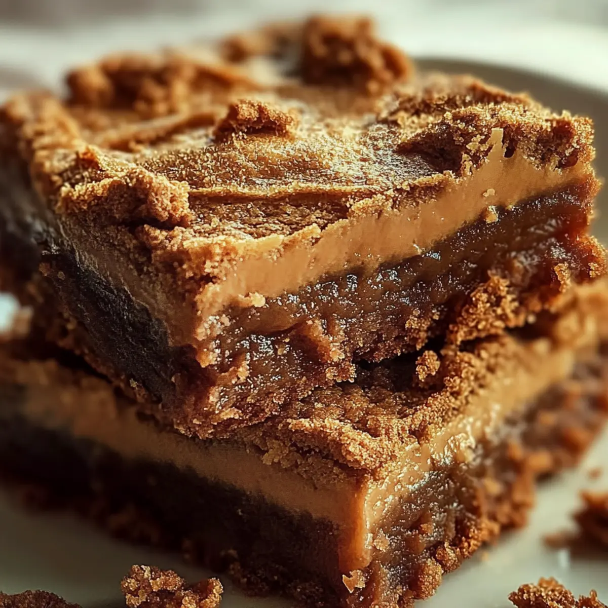 Biscoff Blondies Chewy Cookie Butter Dessert Bars