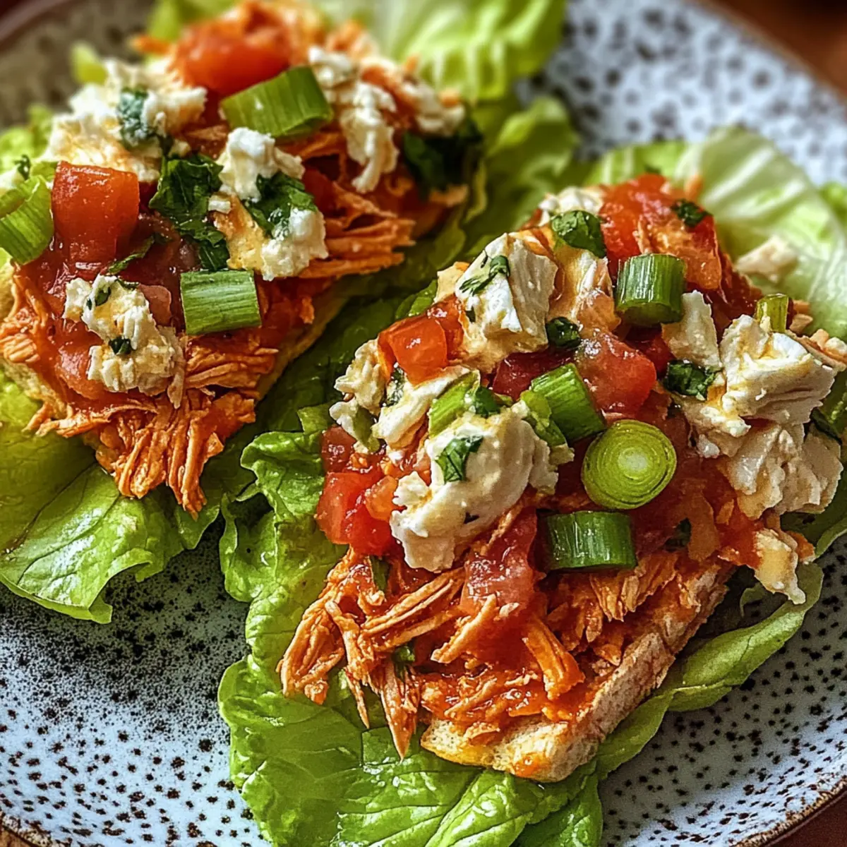 Buffalo Chicken Lettuce Wraps