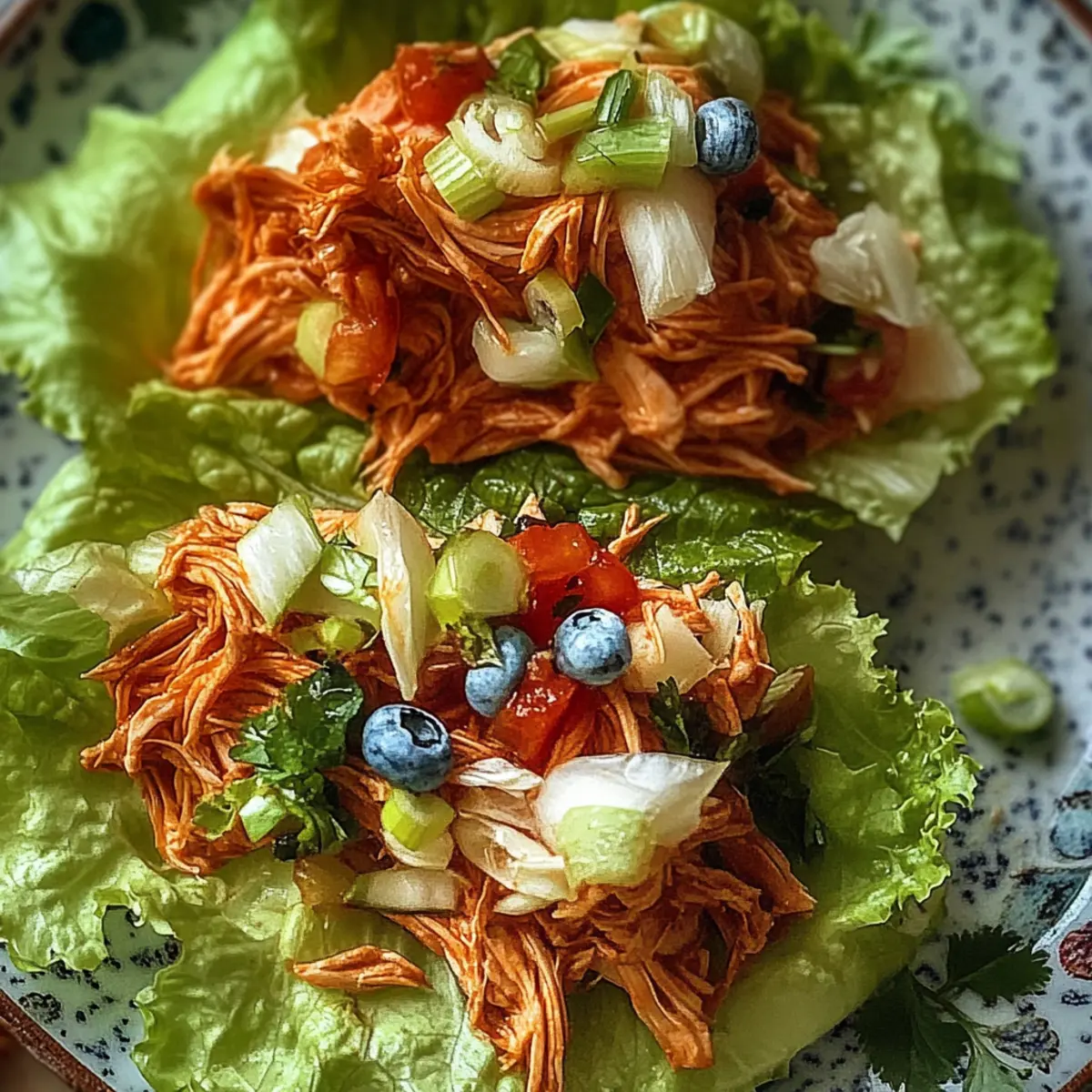 Buffalo Chicken Lettuce Wraps