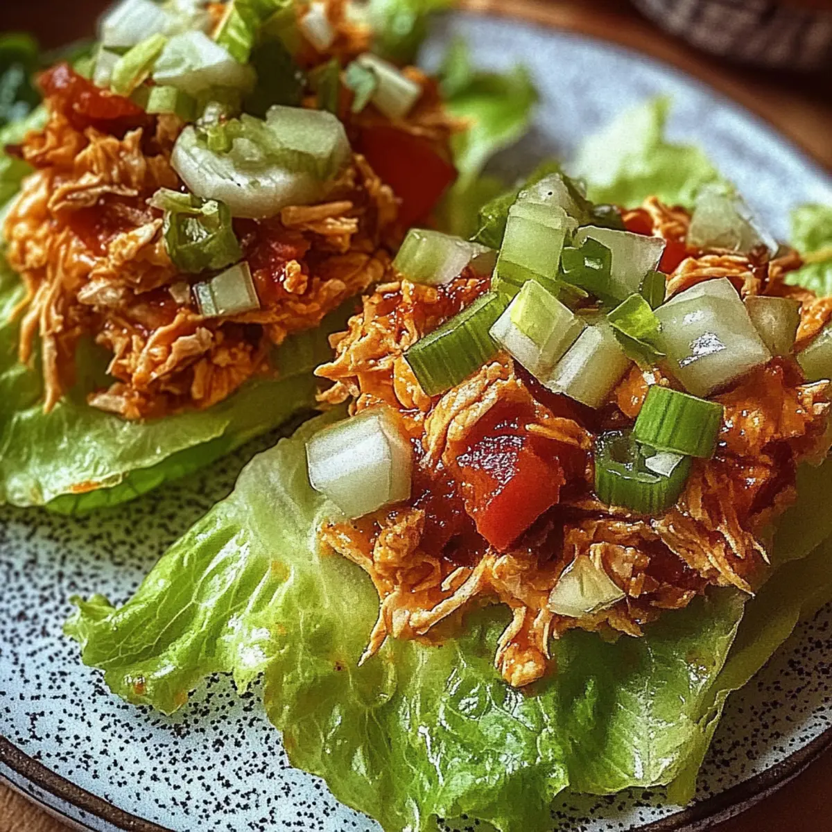 Buffalo Chicken Lettuce Wraps