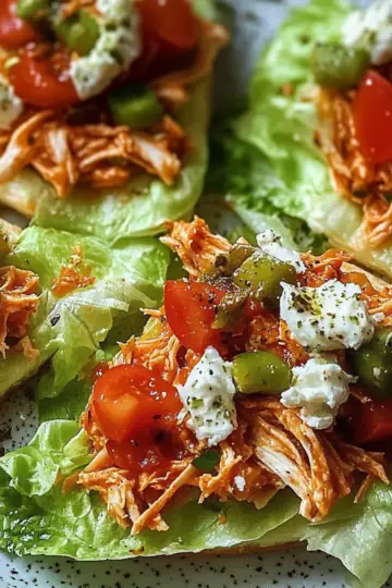 Buffalo Chicken Lettuce Wraps